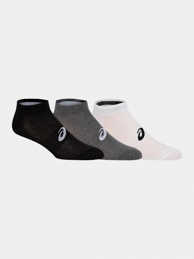 Pack 3 paires de chaussettes ped blanc gris noir - Asics