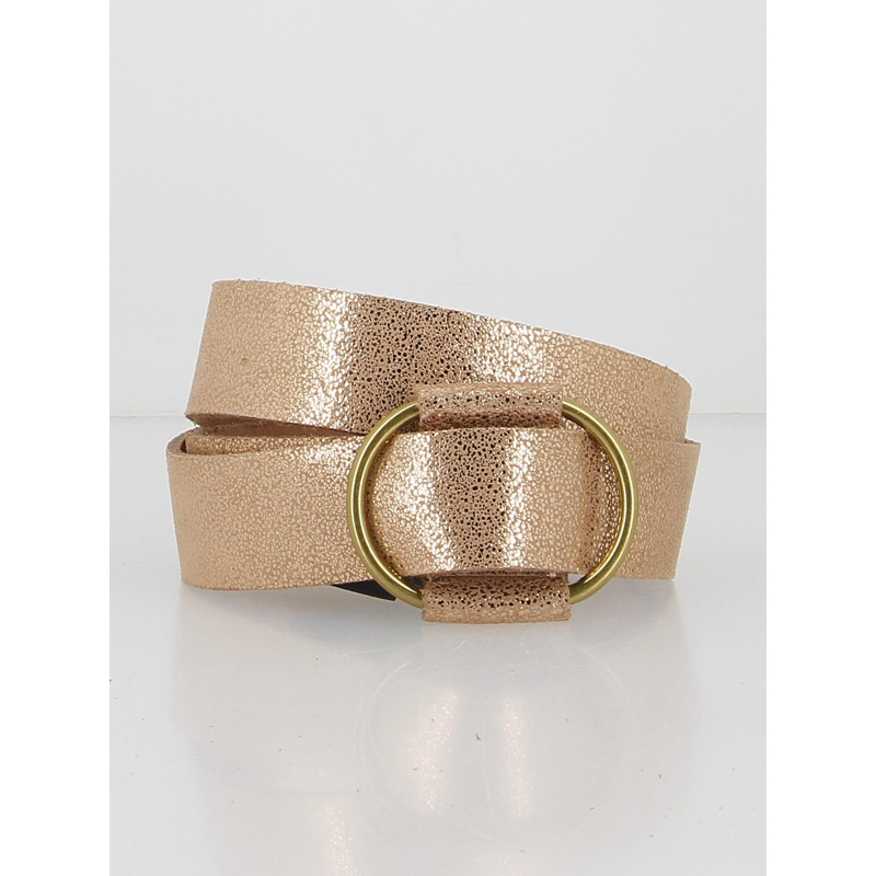 Ceinture en cuir pilja rose gold femme - Pieces