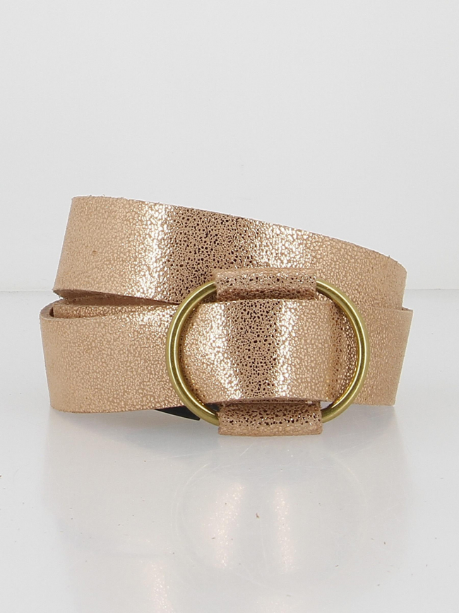 Ceinture en cuir pilja rose gold femme - Pieces