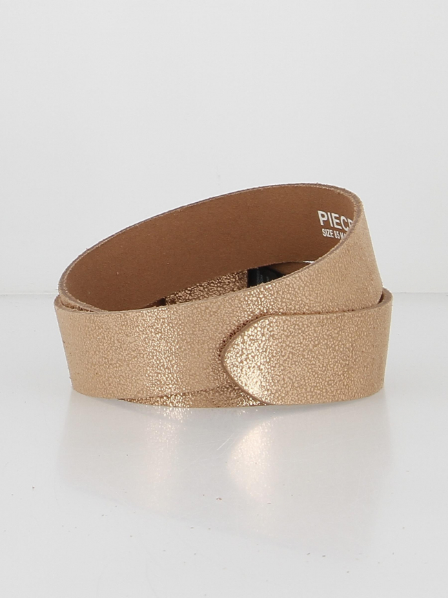 Ceinture en cuir pilja rose gold femme - Pieces