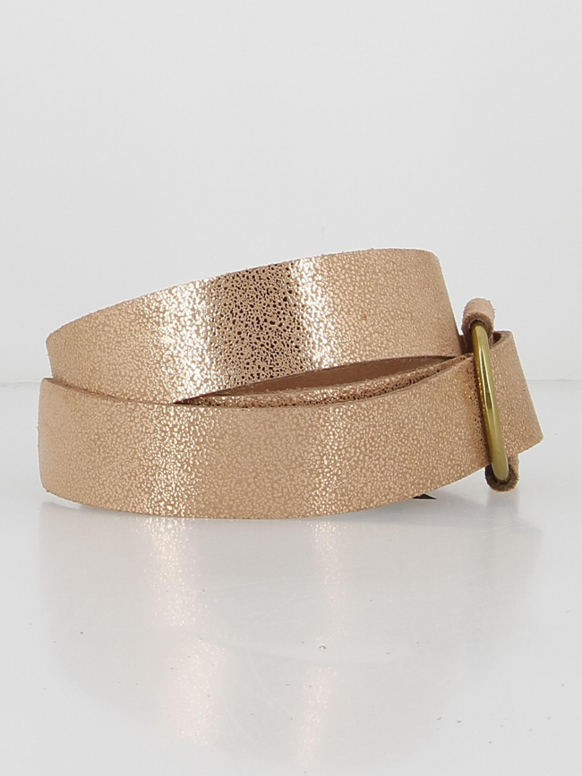 Ceinture en cuir pilja rose gold femme - Pieces