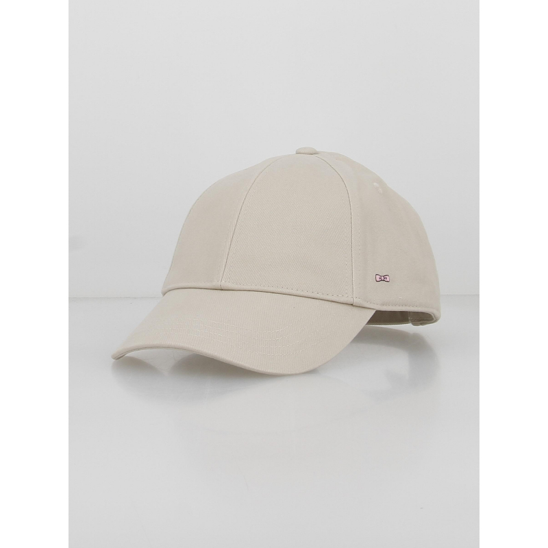 Casquette uni vrille mini logo beige - Eden Park