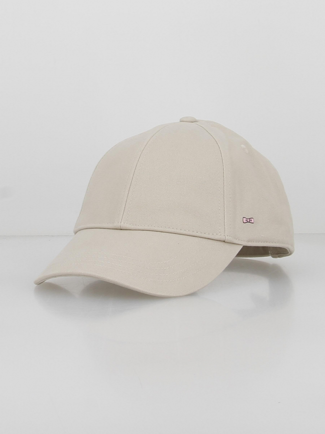 Casquette uni vrille mini logo beige - Eden Park