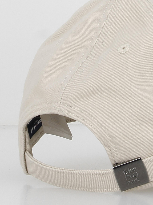 Casquette uni vrille mini logo beige - Eden Park