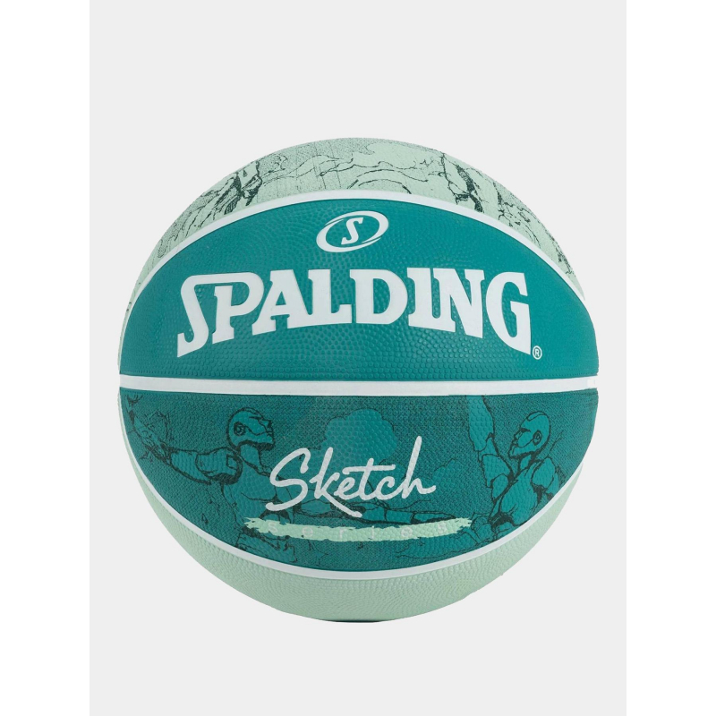 Ballon de basketball sketch crack 7 bleu - Spalding