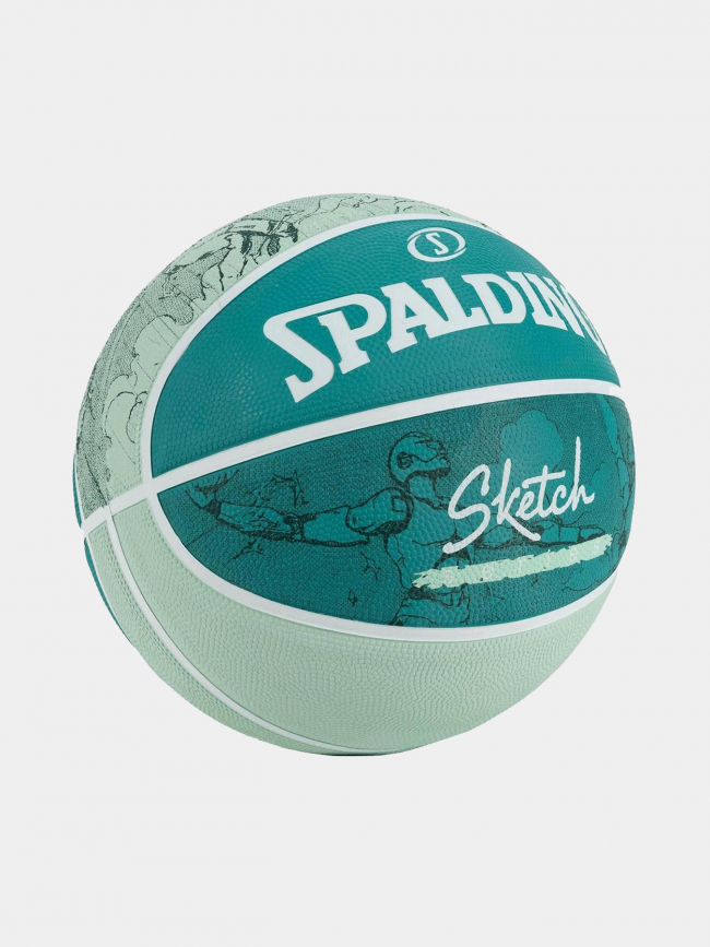 Ballon de basketball sketch crack 7 bleu - Spalding