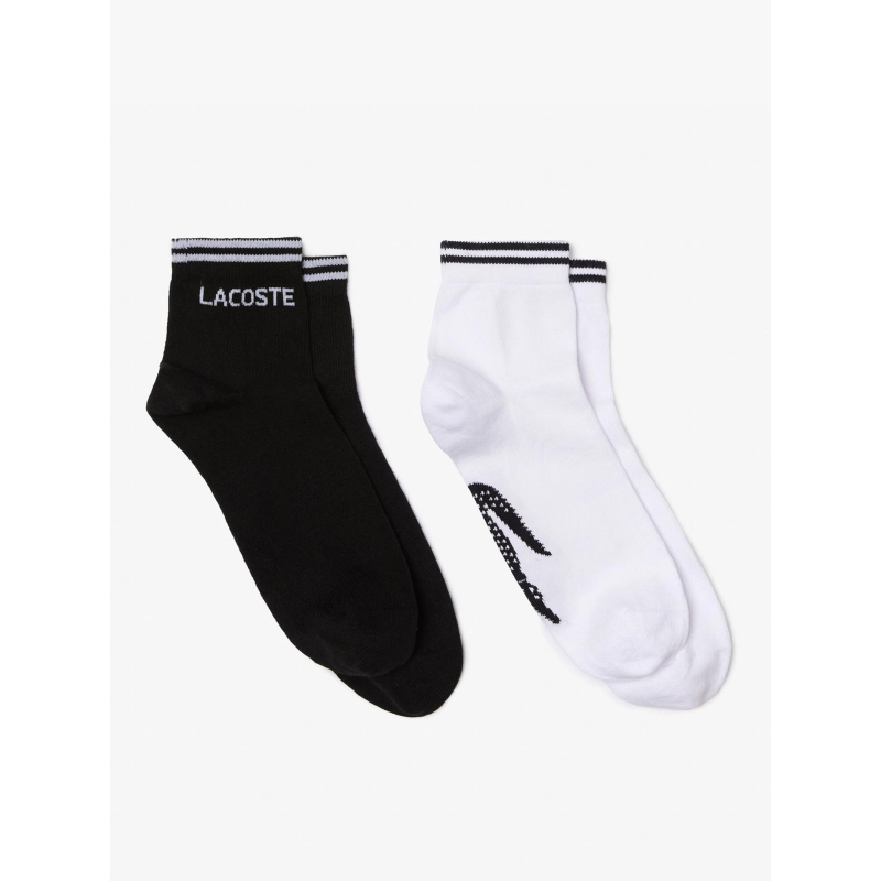 2 paires de chaussettes core performance noir blanc - Lacoste