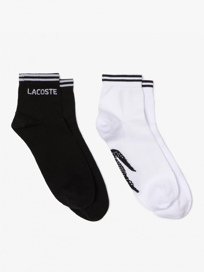 2 paires de chaussettes core performance noir blanc - Lacoste