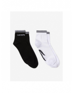 2 paires de chaussettes core performance noir blanc - Lacoste