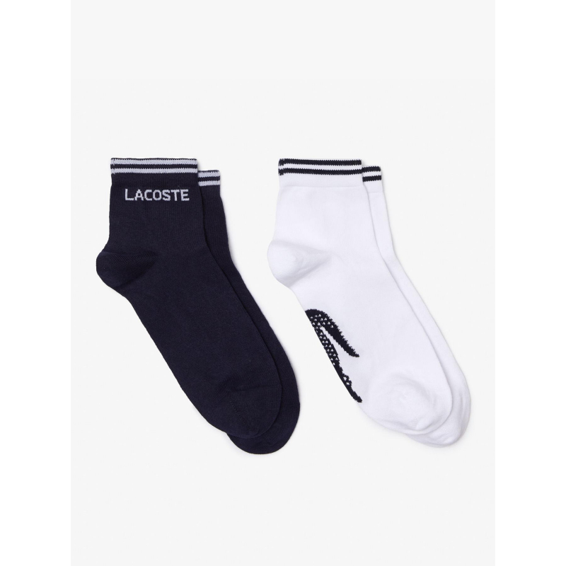 2 paires de chaussettes core performance bleu blanc - Lacoste