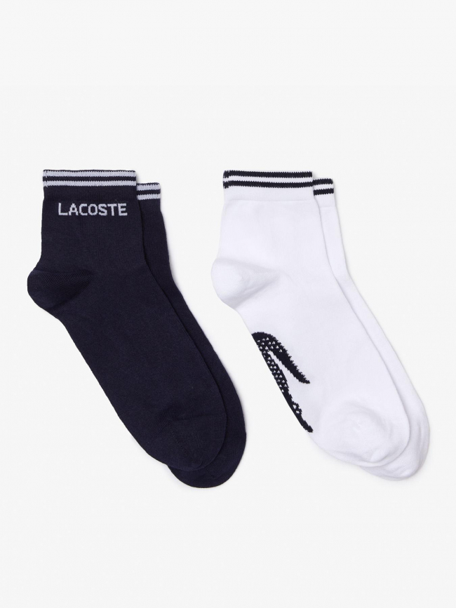 2 paires de chaussettes core performance bleu blanc - Lacoste