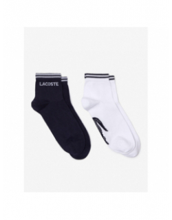 2 paires de chaussettes core performance bleu blanc - Lacoste