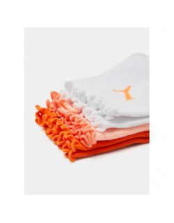 3 paires de chaussettes quarter ruffle orange femme - Puma