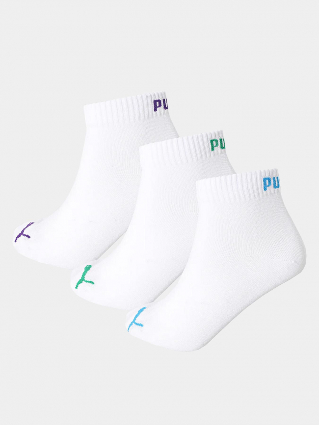 3 paires de chaussettes sneaker plain blanc - Puma