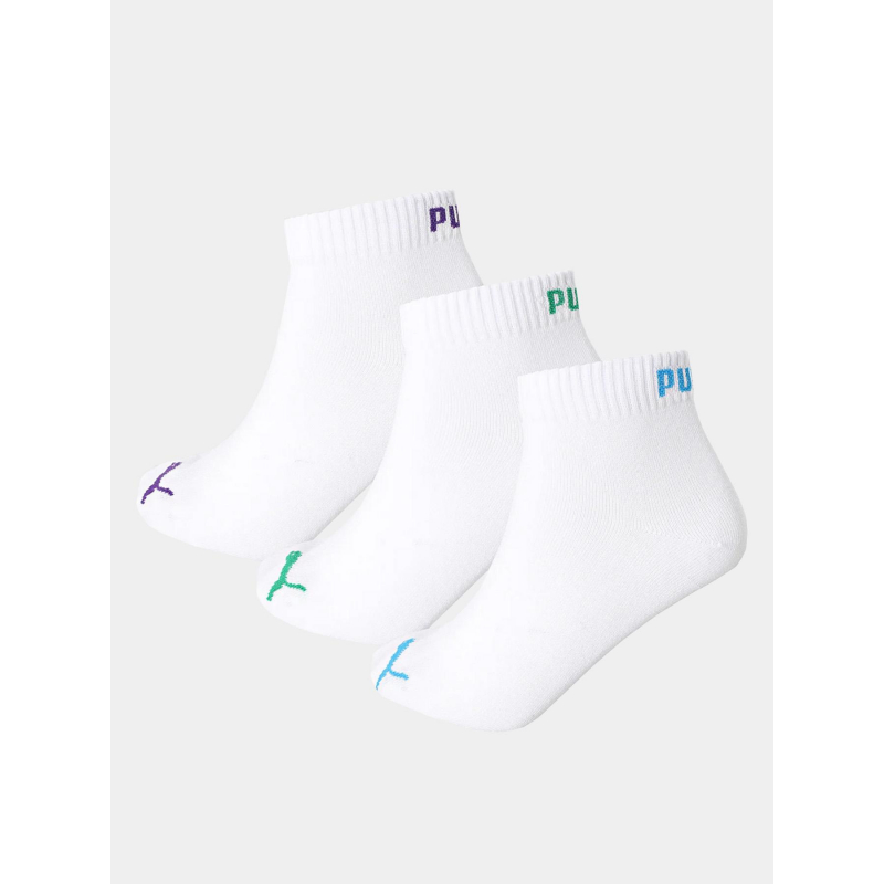 3 paires de chaussettes quarter plain blanc - Puma