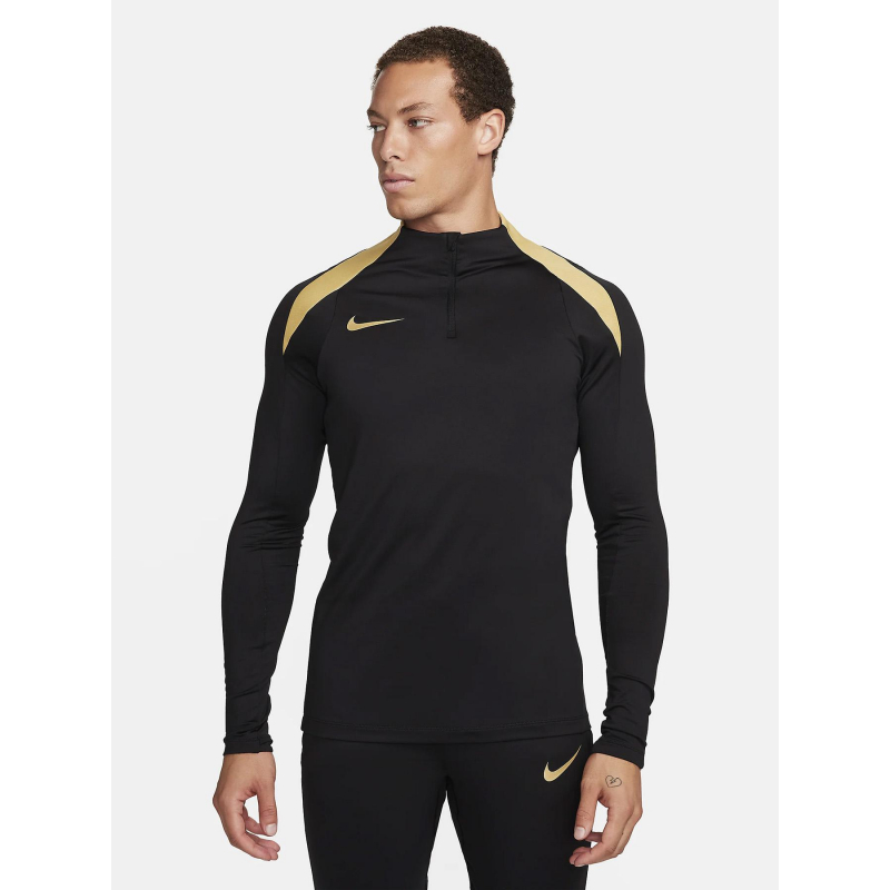 Sweat zippé de football strk dril doré noir homme - Nike