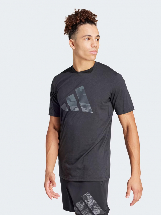 T-shirt uni logo essea noir homme - Adidas