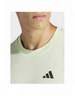 T-shirt uni logo brodé vert homme - Adidas