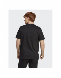 T-shirt logo blanc noir homme - Adidas