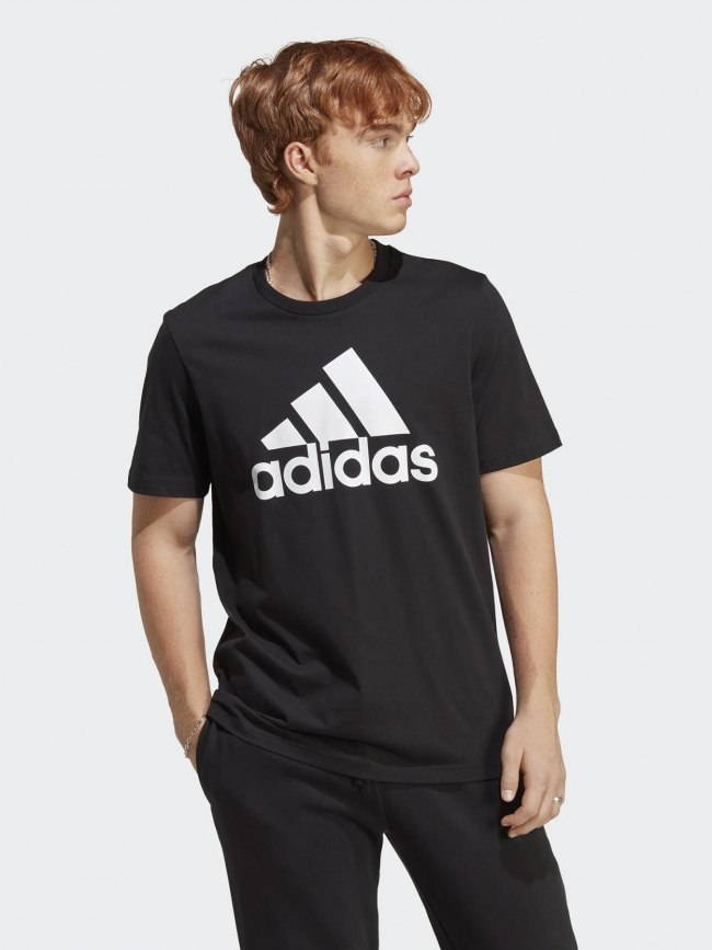 T-shirt logo blanc noir homme - Adidas