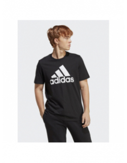 T-shirt logo blanc noir homme - Adidas