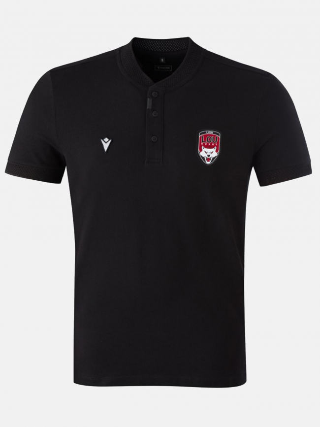 Polo travel rugby noir homme - M Com