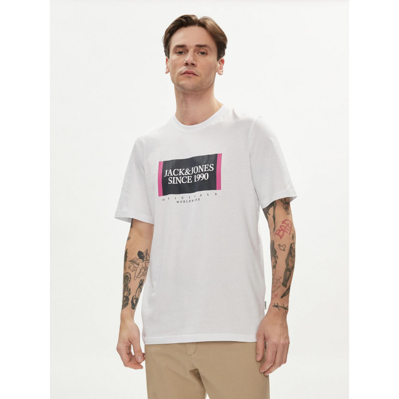 T-shirt jorlafayette blanc homme - Jack & Jones