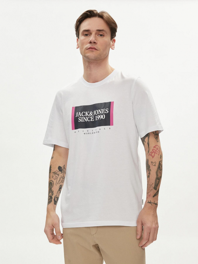 T-shirt jorlafayette blanc homme - Jack & Jones