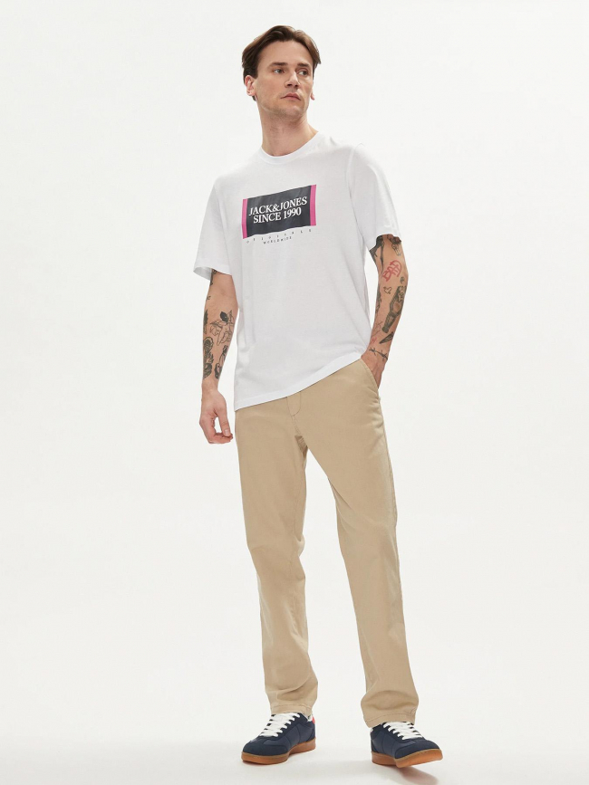 T-shirt jorlafayette blanc homme - Jack & Jones