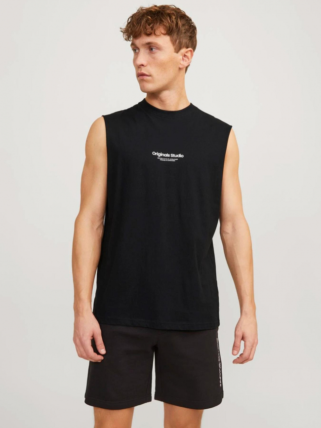 T-shirt sleeveless logo noir homme - Jack & Jones