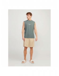 T-shirt sleeveless logo kaki homme - Jack & Jones