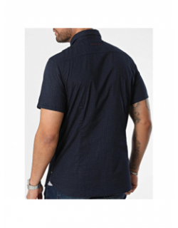 Chemise cut mc imprimé bleu homme - Teddy Smith