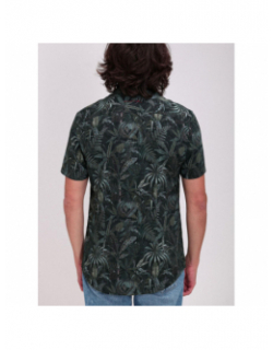 Chemise manches courtes c-arlric feuilles vert homme - Teddy Smith