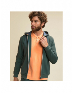 Sweat à capuche zippé sankyo kaki homme - Benson & Cherry