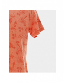 T-shirt motif palmier osmel orange homme - Le Temps Des Cerises