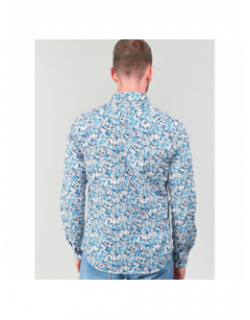 Chemise aria floral bleu homme - Le Temps Des Cerises