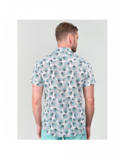 Chemise bremo floral blanc homme - Le Temps Des Cerises