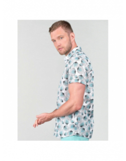 Chemise bremo floral blanc homme - Le Temps Des Cerises