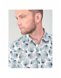 Chemise bremo floral blanc homme - Le Temps Des Cerises