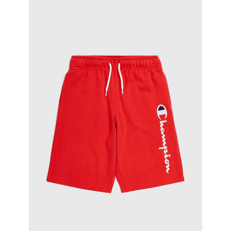 Short jogging logo brodé rouge garçon - Champion