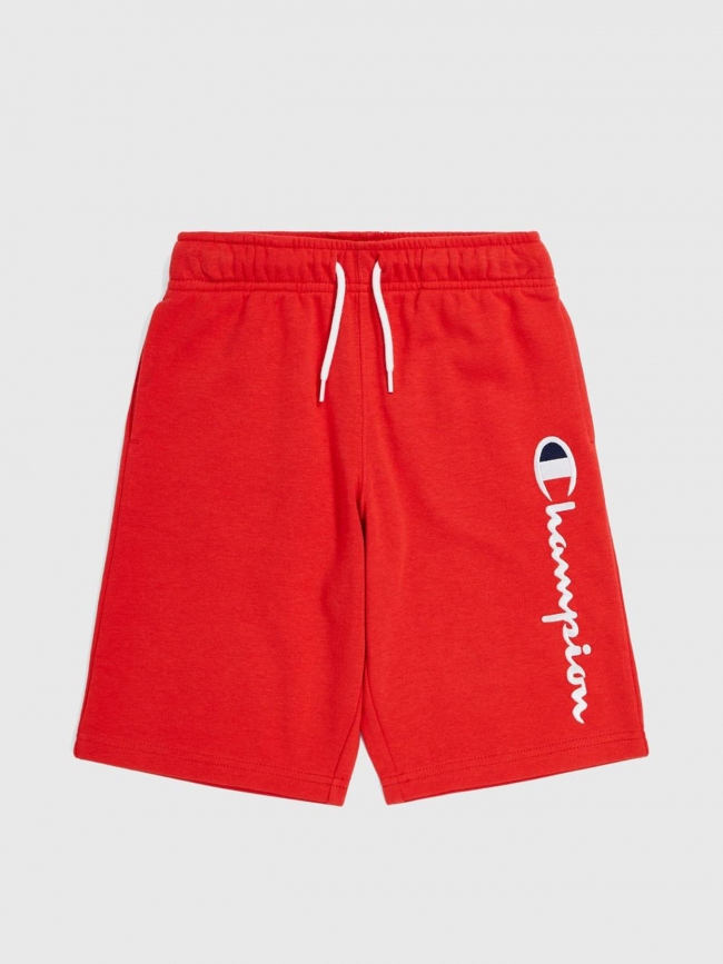 Short jogging logo brodé rouge garçon - Champion