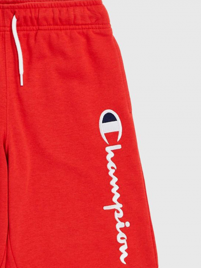 Short jogging logo brodé rouge garçon - Champion