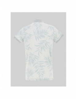 Polo tikito manches courtes floral vert homme - Deeluxe