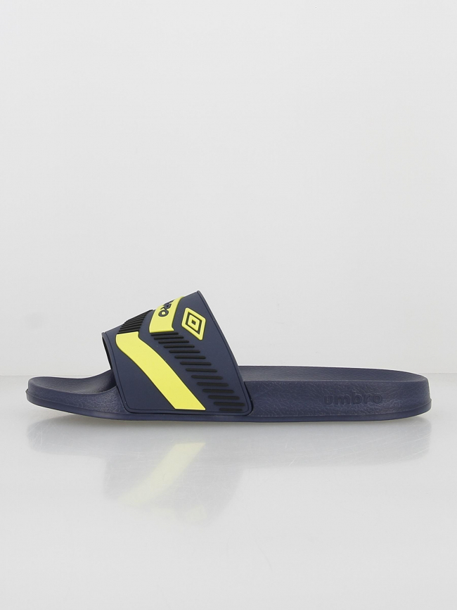 Claquettes ray bleu marine jaune homme - Umbro