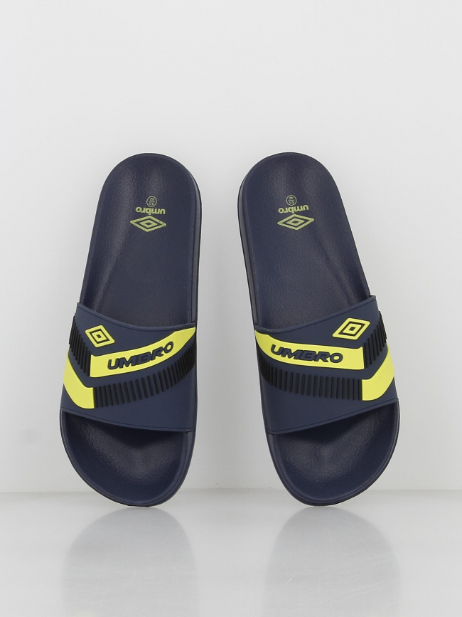 Claquettes ray bleu marine jaune homme - Umbro