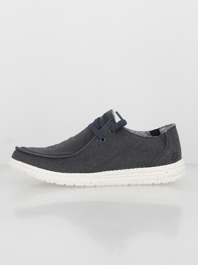 Mocassins en toile melson chad bleu marine homme - Skechers