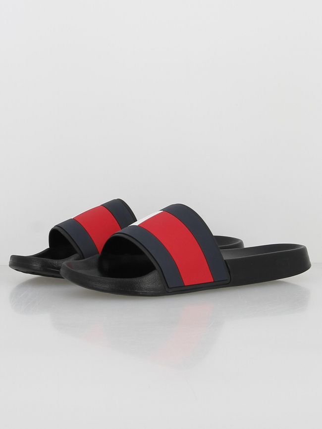 Claquettes flag pool noir blanc - Tommy Hilfiger