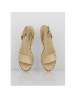 Sandales compensées colorful satin beige femme - Tommy Hilfiger