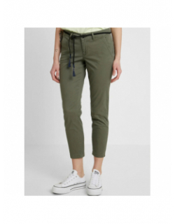 Pantalon chino droit evelyn kaki femme - Only