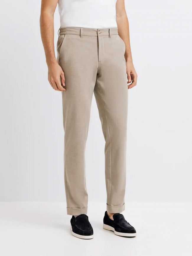 Pantalon chino slim pombou beige homme - Izac